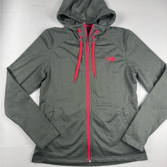 The North Face Gray and Pink Women's Full-zip hoodie size medium - Picture 1 of 8